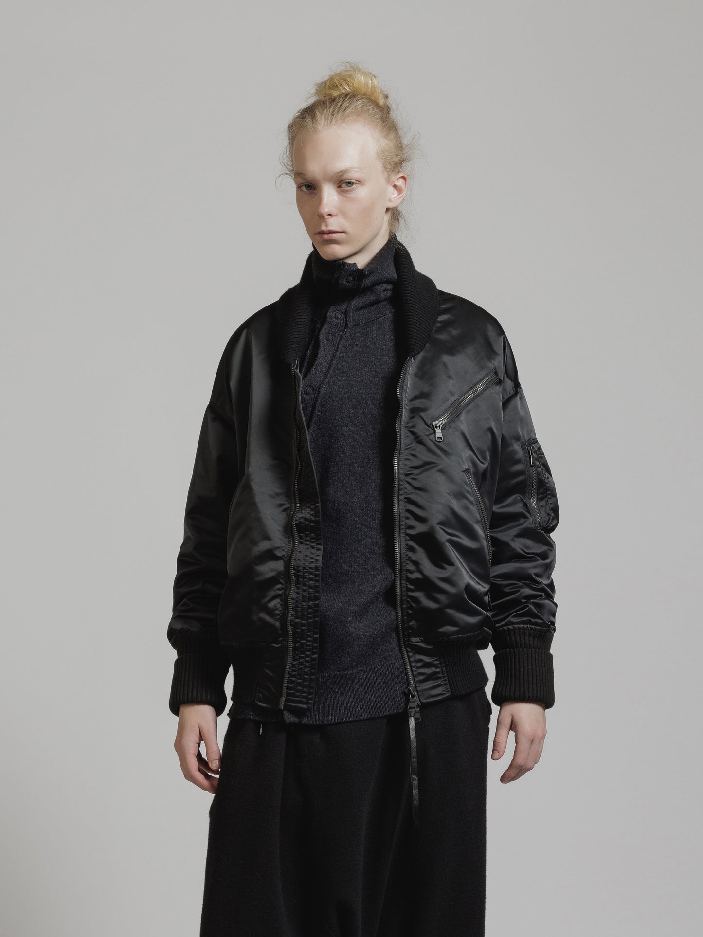 
                  
                    WATER-REPELLENT NYLON BOMBER JACKET
                  
                