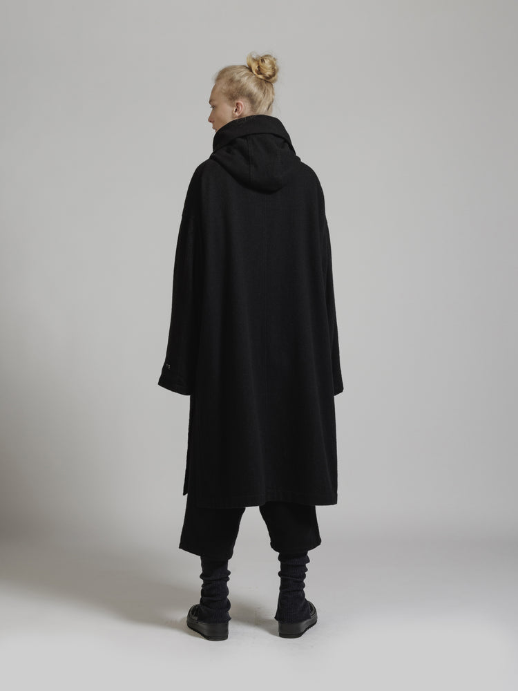 
                  
                    OBJECT DYE WOOL HOODED COAT
                  
                