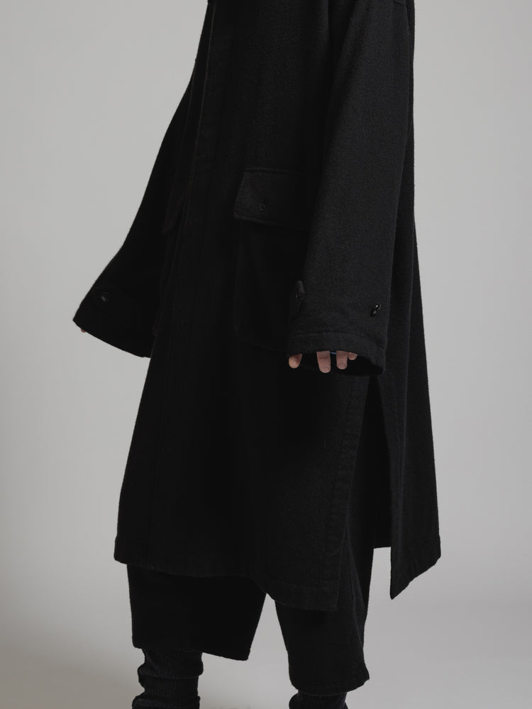 
                  
                    OBJECT DYE WOOL HOODED COAT
                  
                