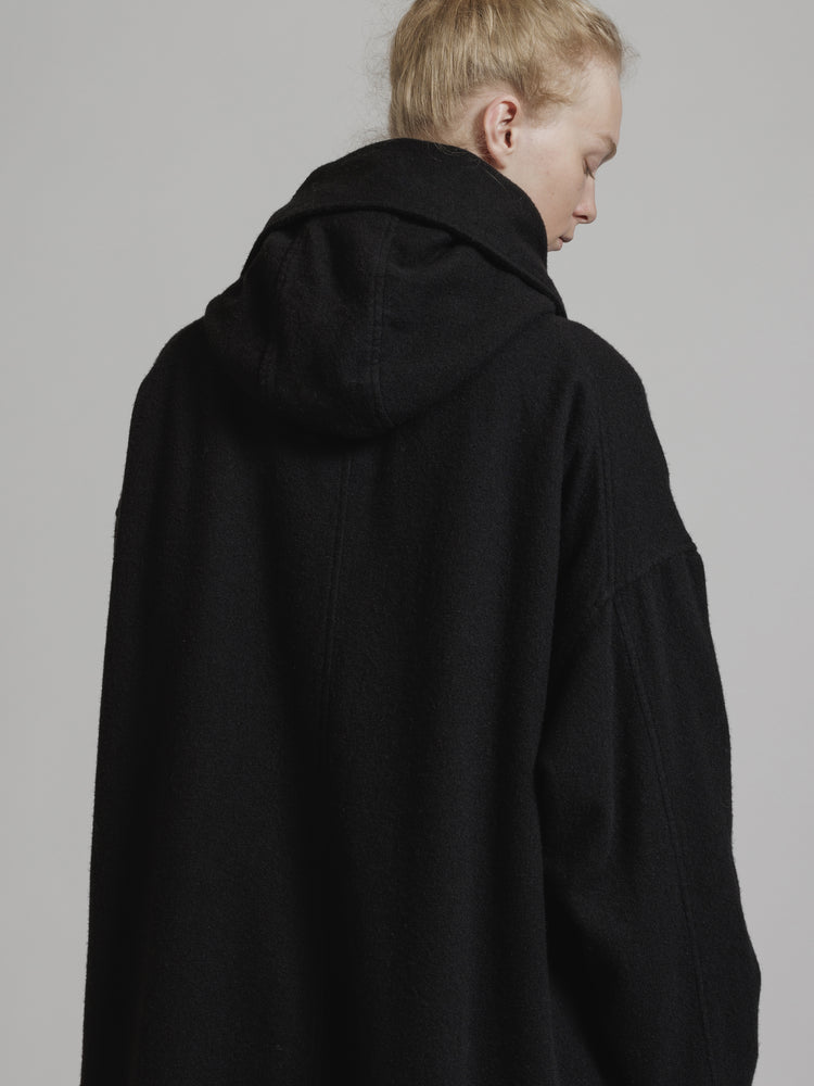 
                  
                    OBJECT DYE WOOL HOODED COAT
                  
                