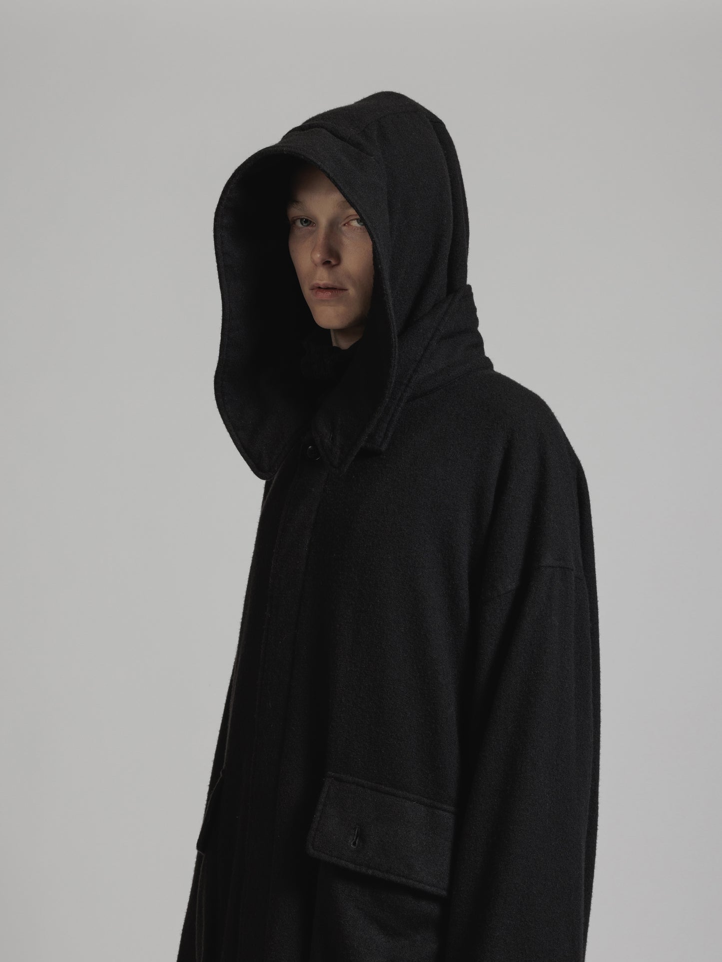 
                  
                    OBJECT DYE WOOL HOODED COAT
                  
                