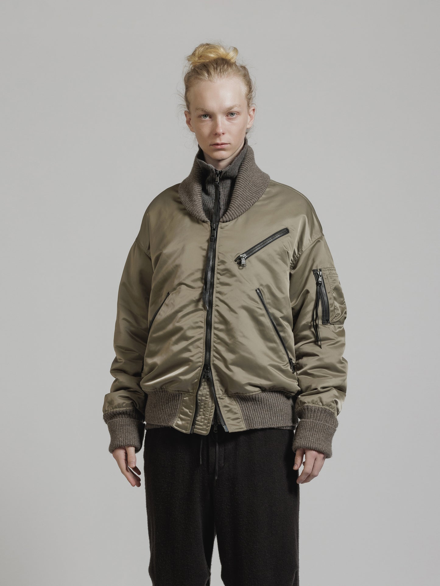 
                  
                    WATER-REPELLENT NYLON BOMBER JACKET
                  
                