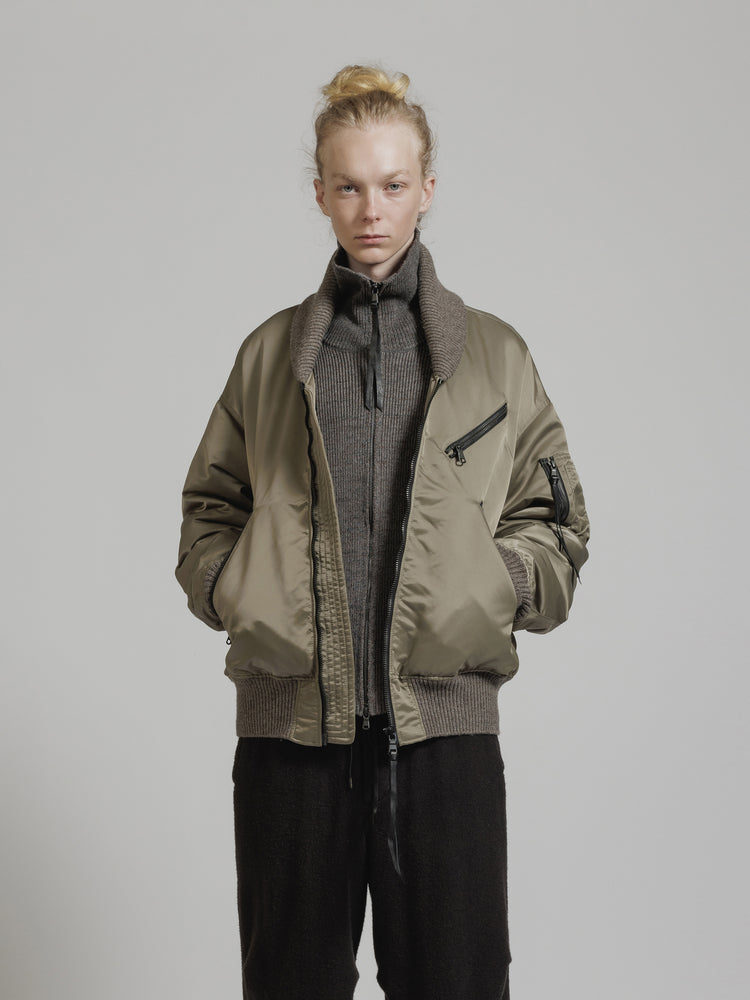 
                  
                    WATER-REPELLENT NYLON BOMBER JACKET
                  
                