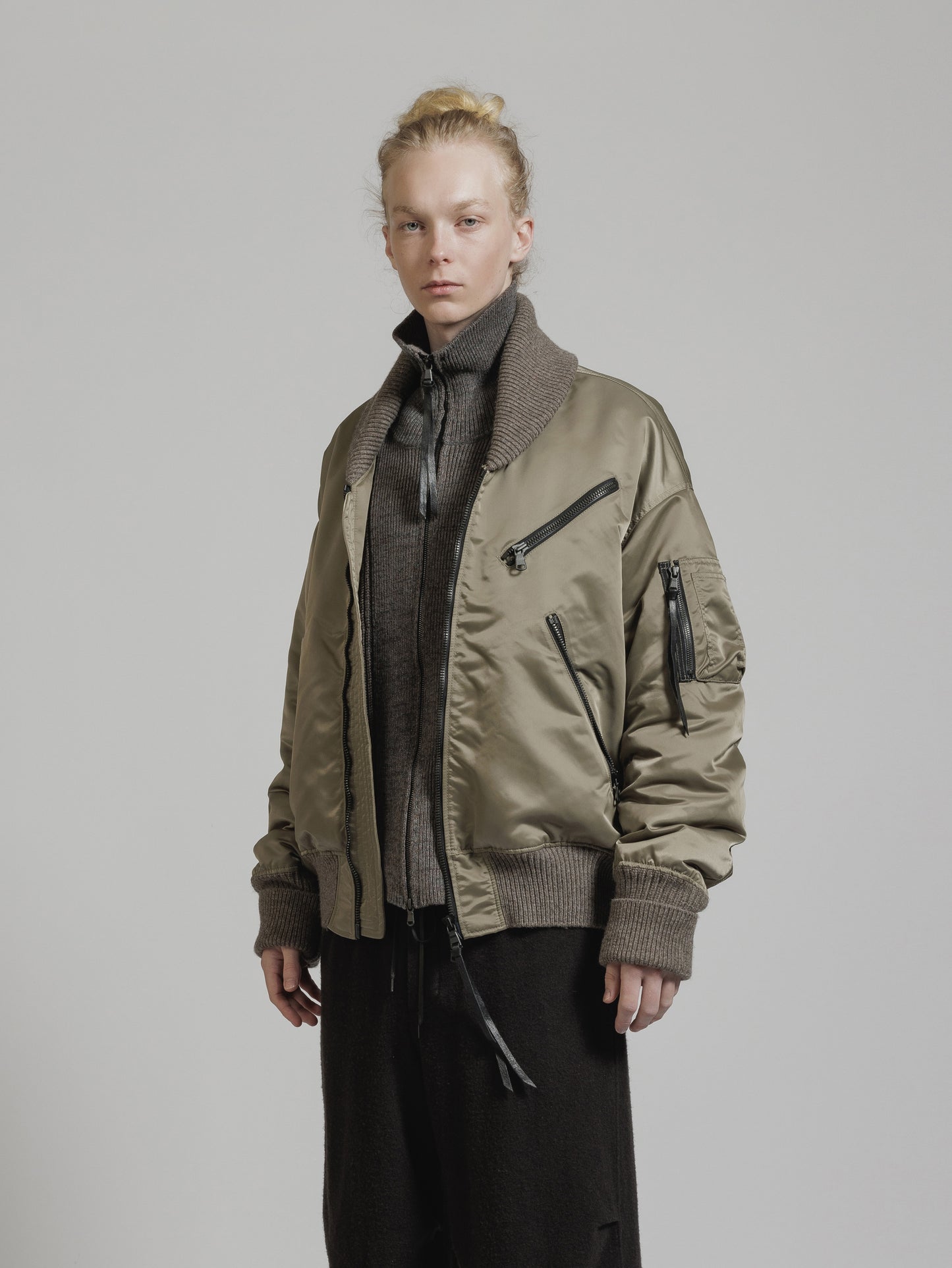 
                  
                    WATER-REPELLENT NYLON BOMBER JACKET
                  
                