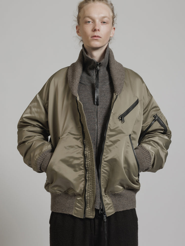 
                  
                    WATER-REPELLENT NYLON BOMBER JACKET
                  
                