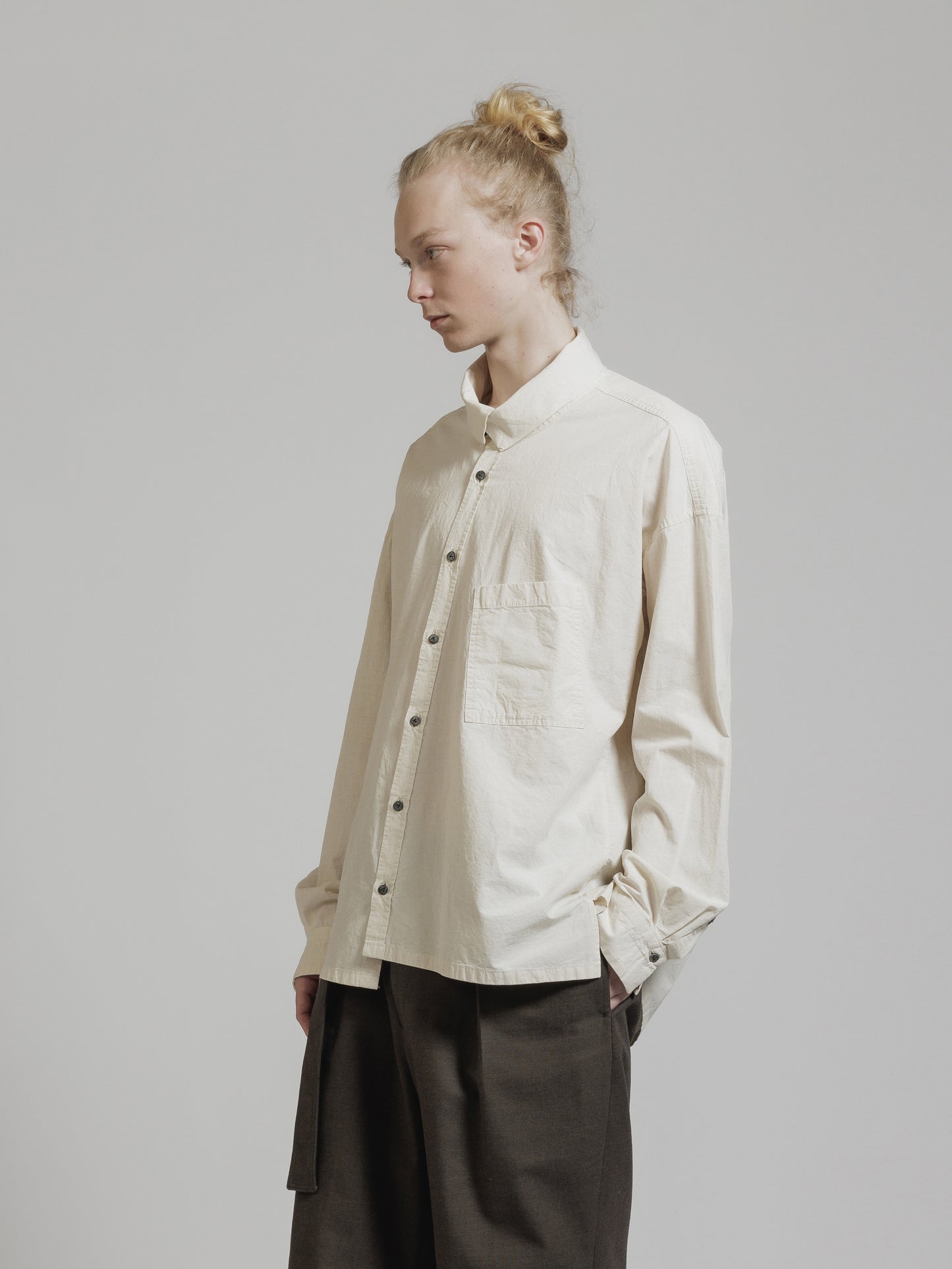 
                  
                    DIAGONAL OPEN HIGH NECK SHIRT
                  
                