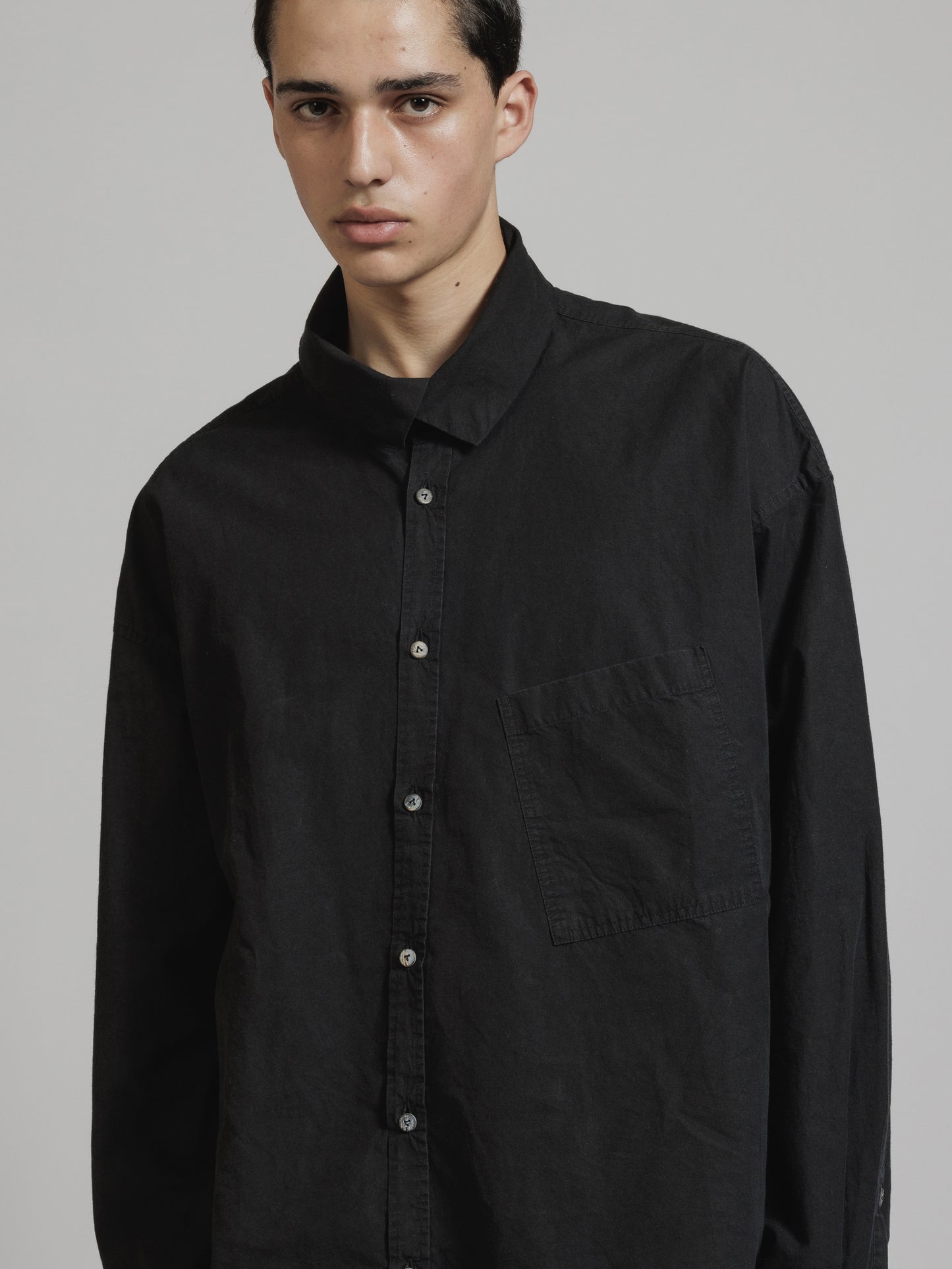 
                  
                    DIAGONAL OPEN HIGH NECK SHIRT
                  
                