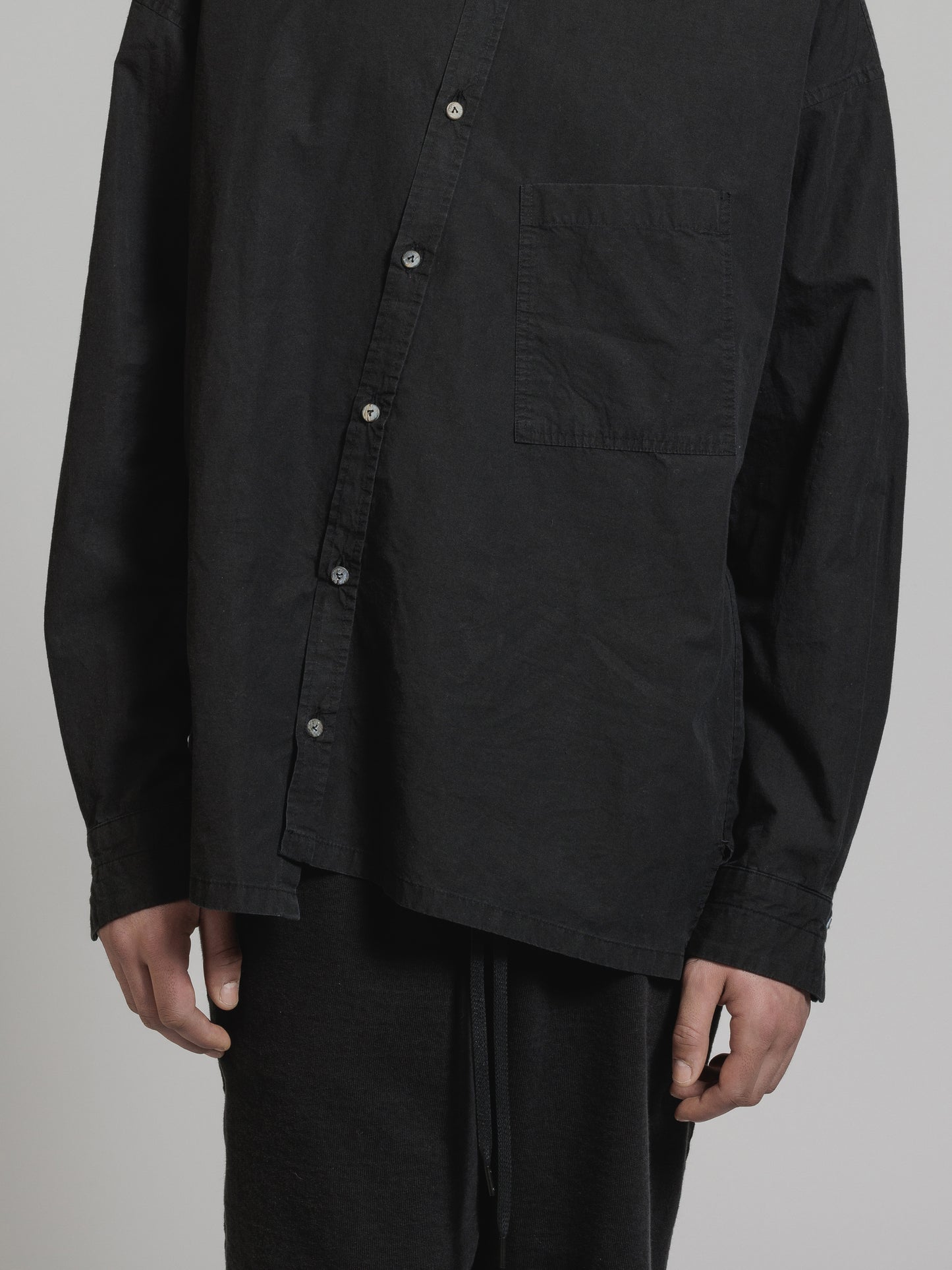 
                  
                    DIAGONAL OPEN HIGH NECK SHIRT
                  
                