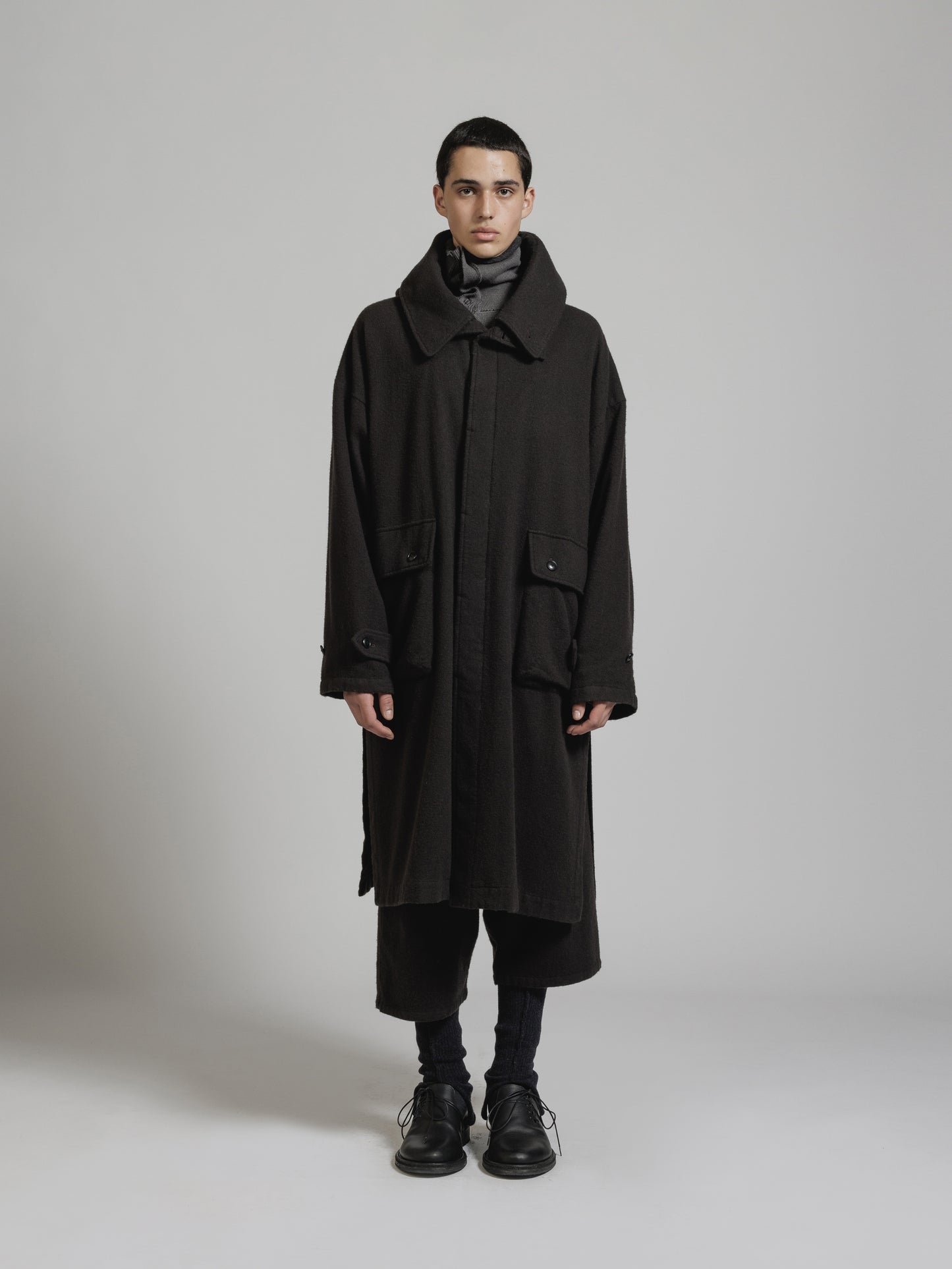 
                  
                    OBJECT DYE WOOL HOODED COAT
                  
                