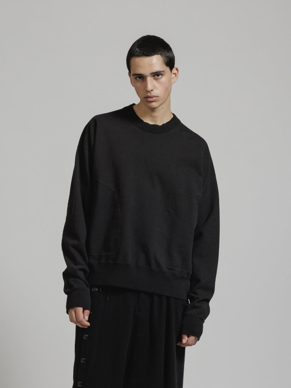 GARMENT DYE HEAVY JERSEY SWEATSHIRT