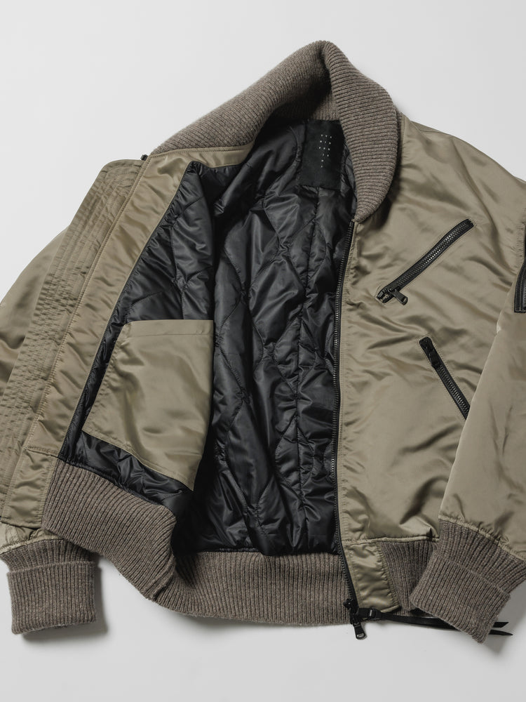 
                  
                    WATER-REPELLENT NYLON BOMBER JACKET
                  
                