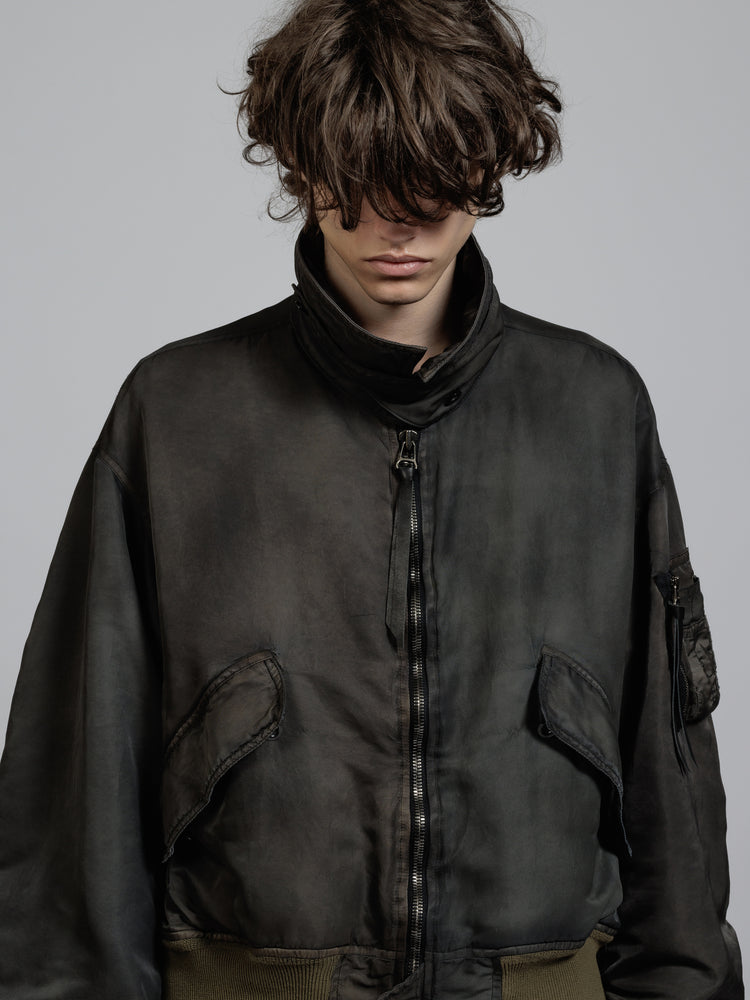 
                  
                    Nylon object dyed Bomber jacket
                  
                