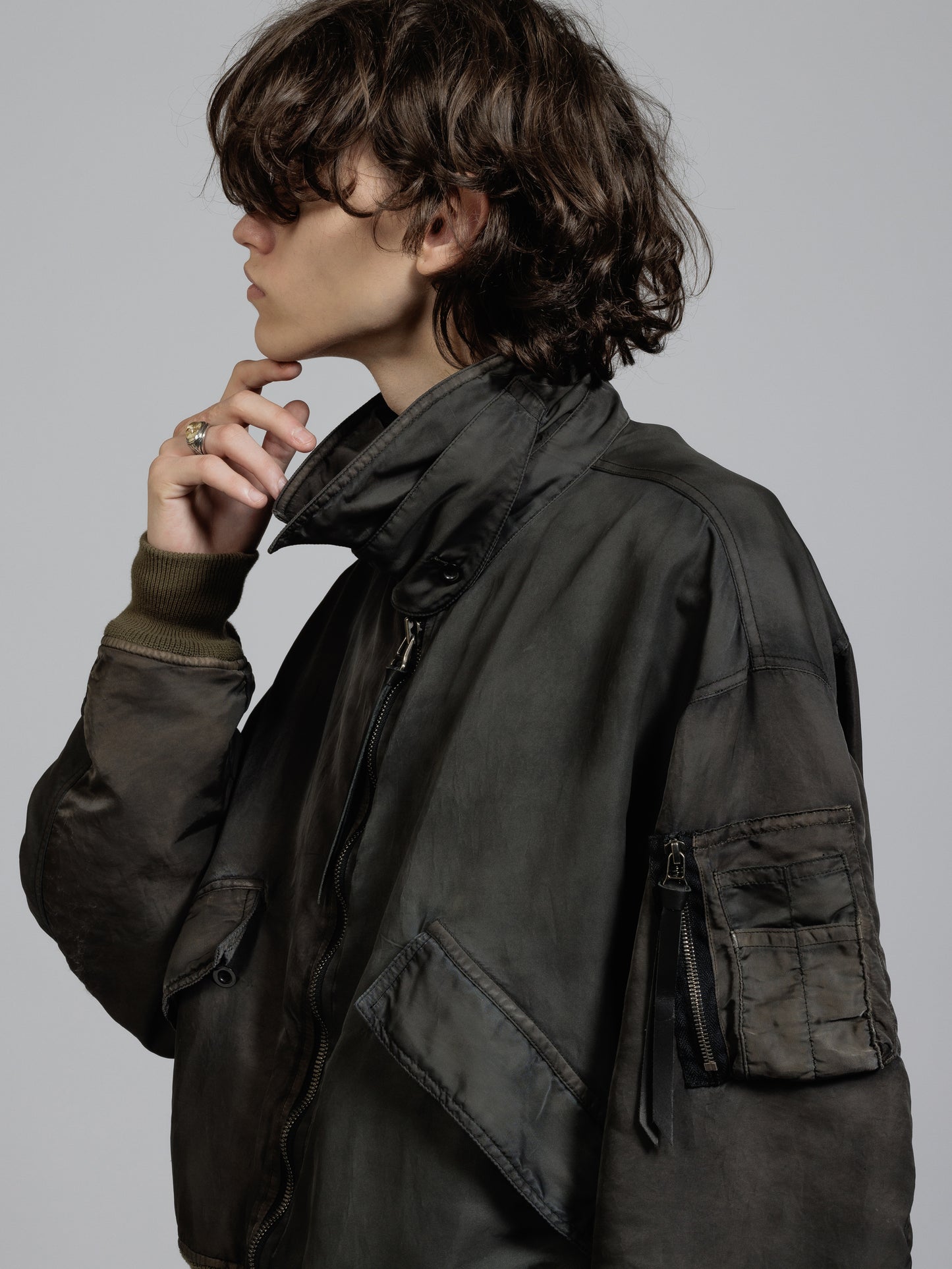 
                  
                    Nylon object dyed Bomber jacket
                  
                