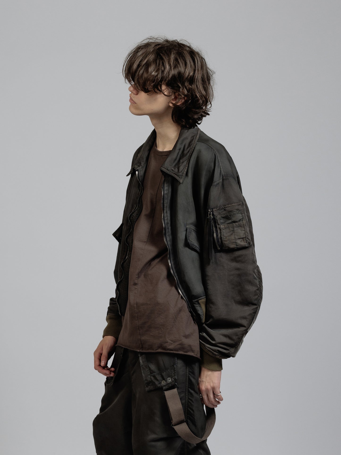 
                  
                    Nylon object dyed Bomber jacket
                  
                