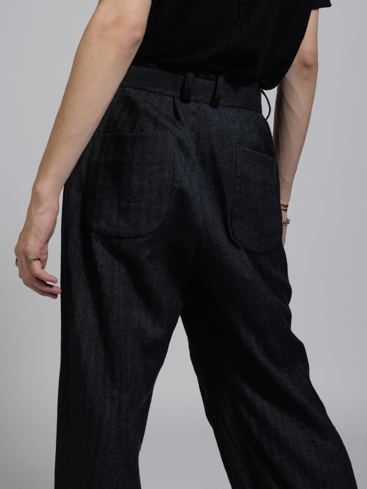 
                  
                    Herringbone wide trousers
                  
                