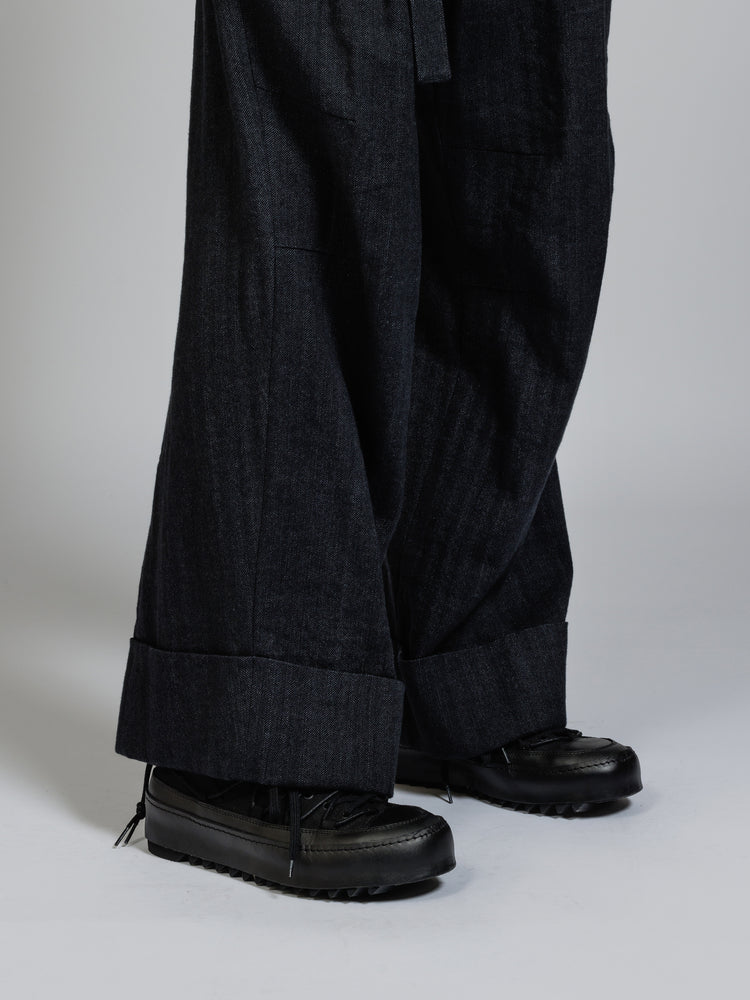 
                  
                    Herringbone wide trousers
                  
                