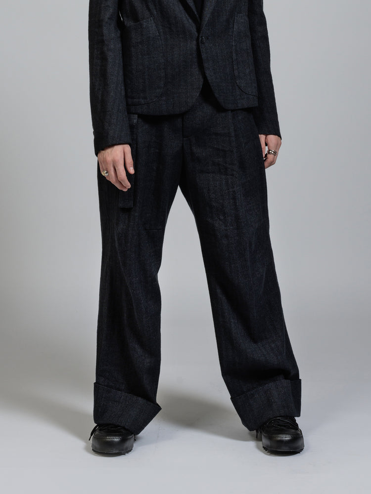 
                  
                    Herringbone wide trousers
                  
                