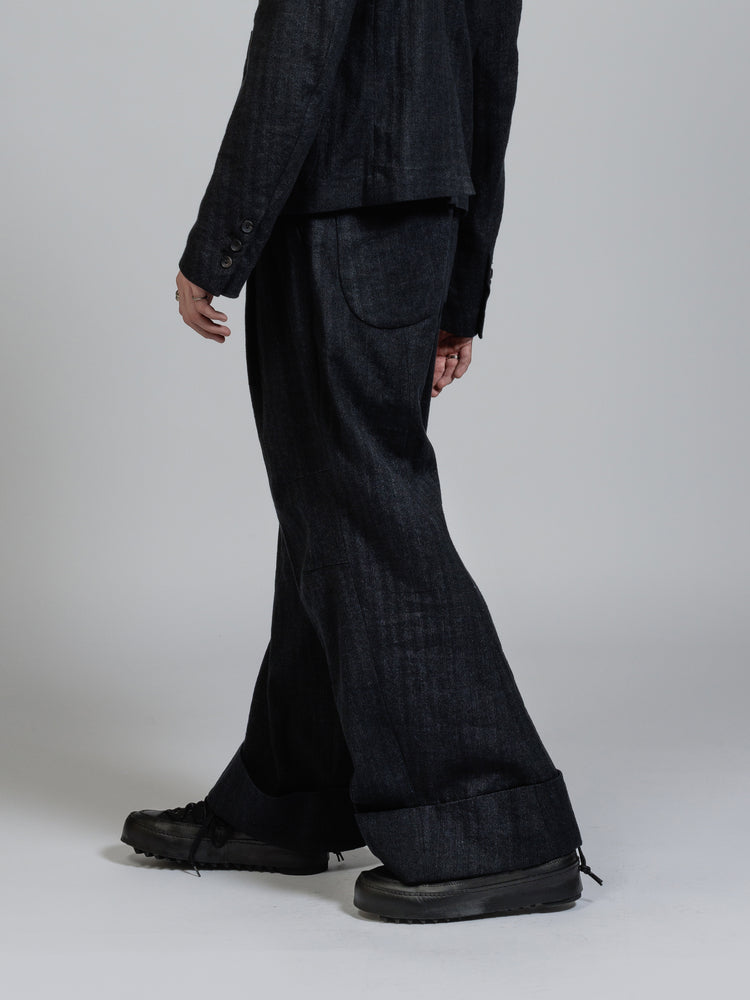 
                  
                    Herringbone wide trousers
                  
                