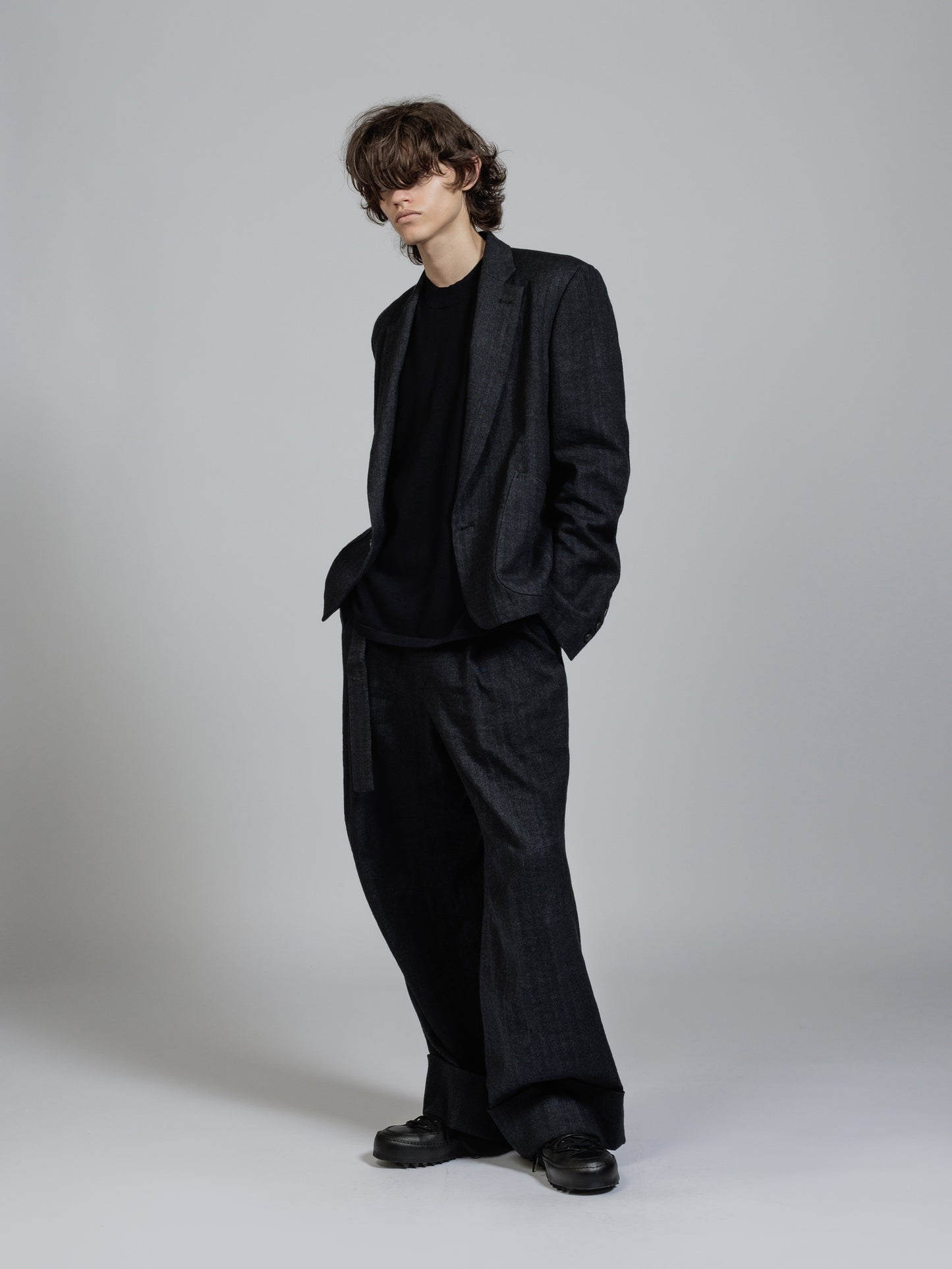 
                  
                    Herringbone wide trousers
                  
                