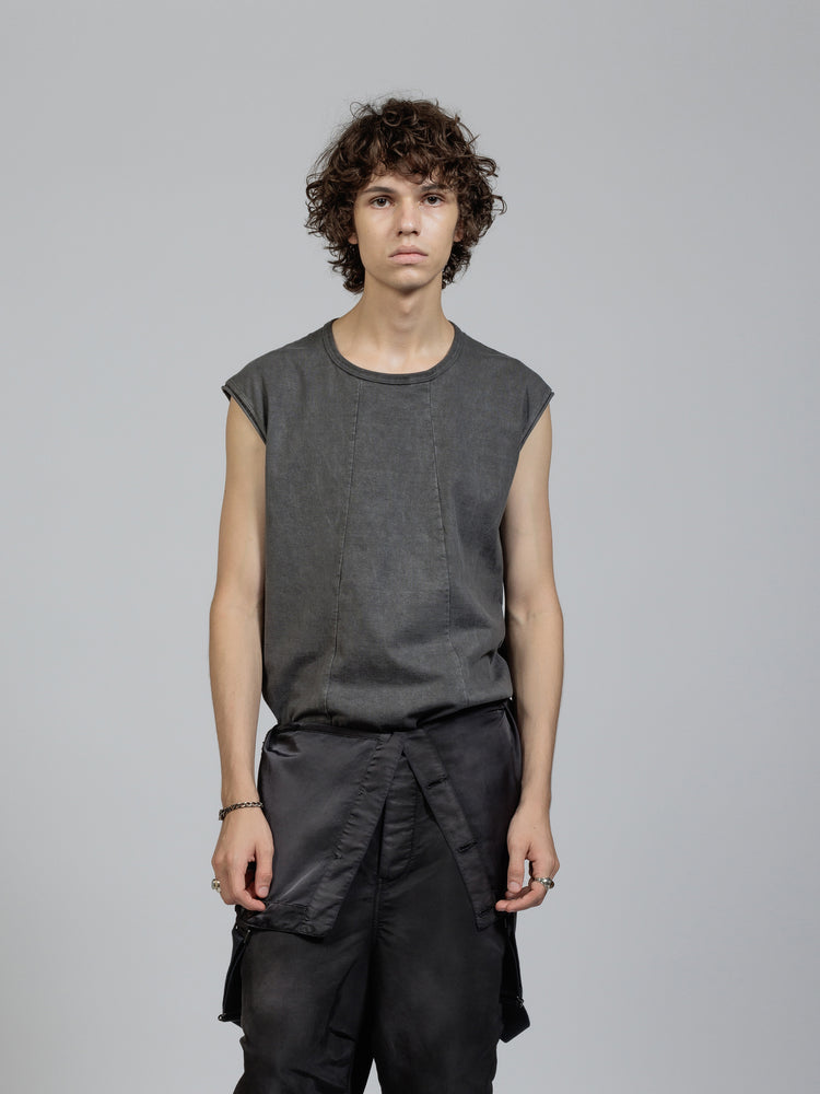 
                  
                    Object dyed sleeveless T-shirt
                  
                