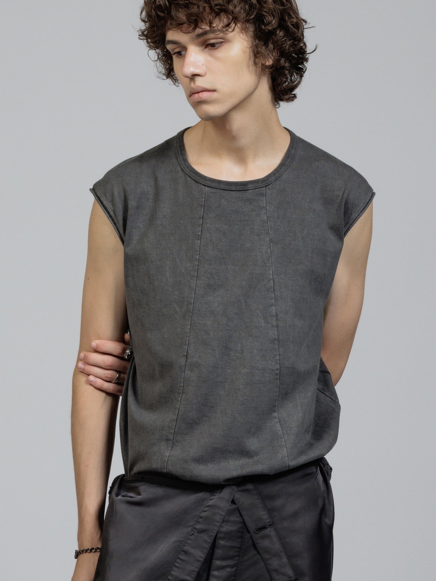 
                  
                    Object dyed sleeveless T-shirt
                  
                