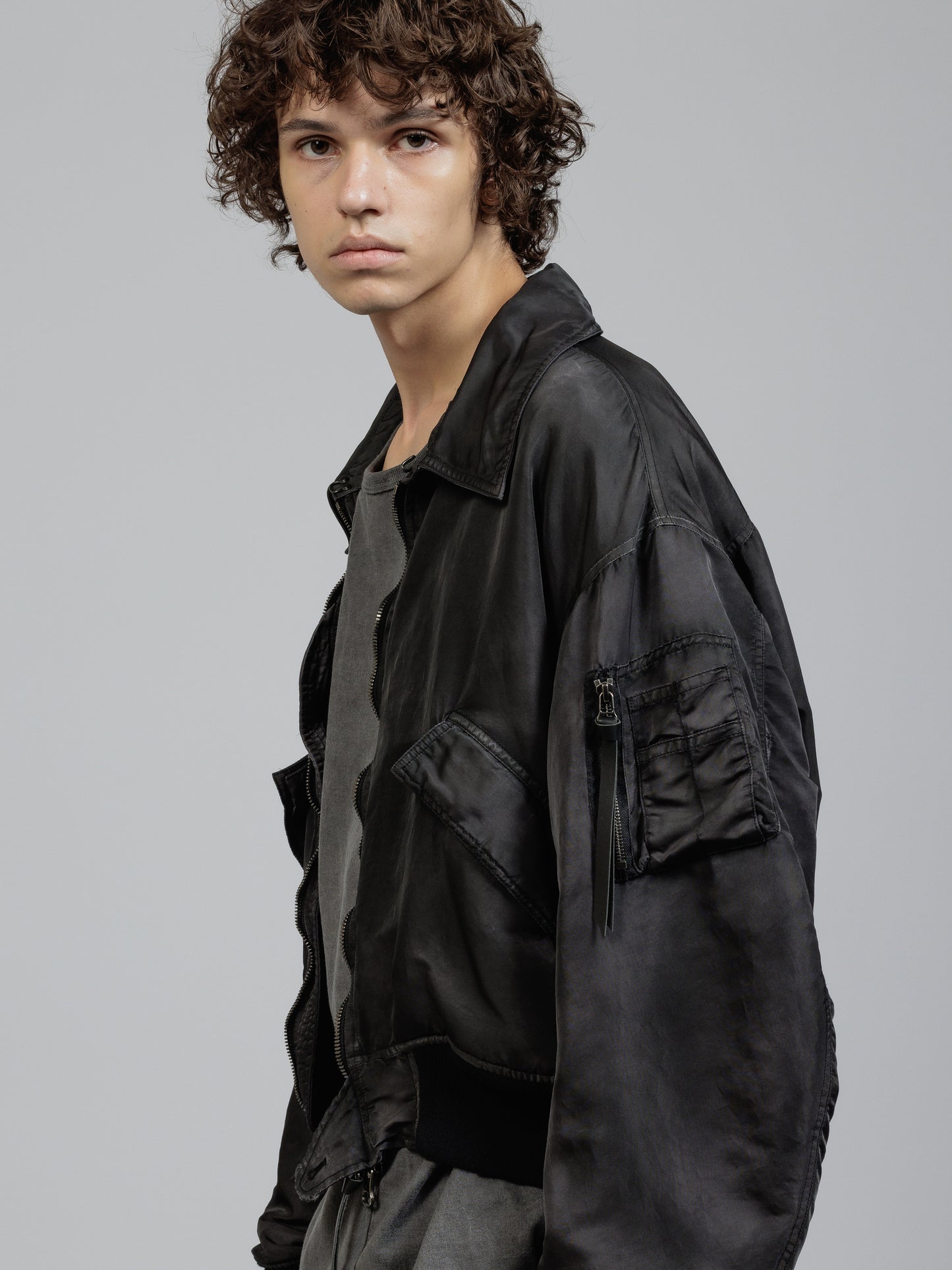 
                  
                    Nylon object dyed Bomber jacket
                  
                