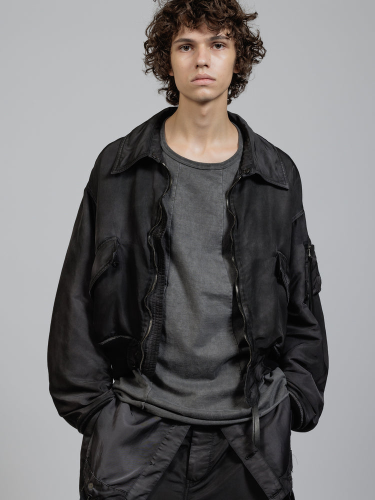 
                  
                    Nylon object dyed Bomber jacket
                  
                