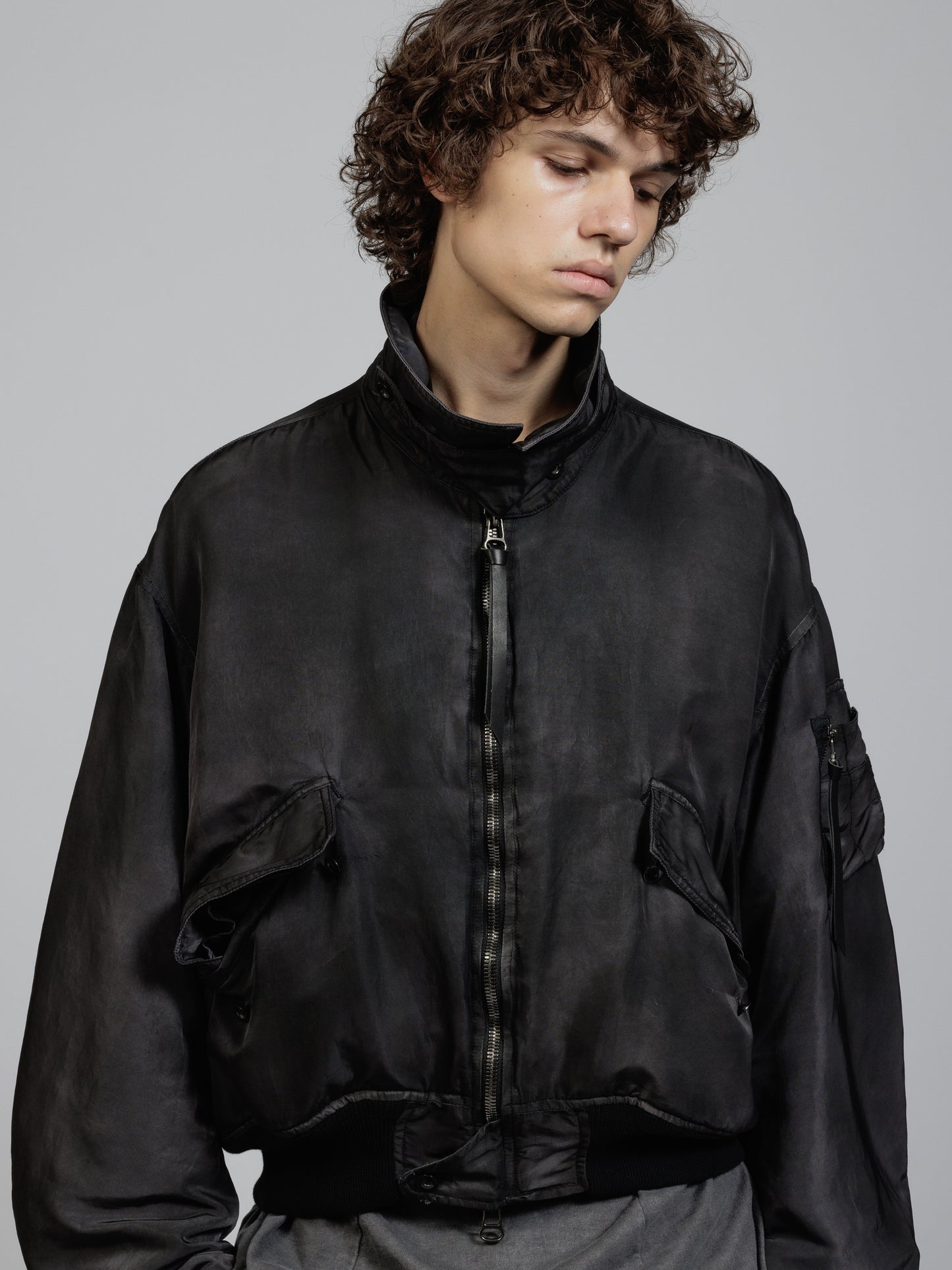 
                  
                    Nylon object dyed Bomber jacket
                  
                