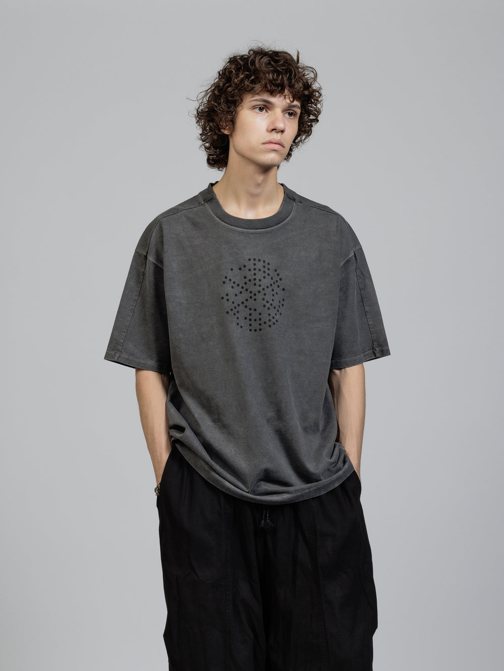 Object dyed printed T-shirt