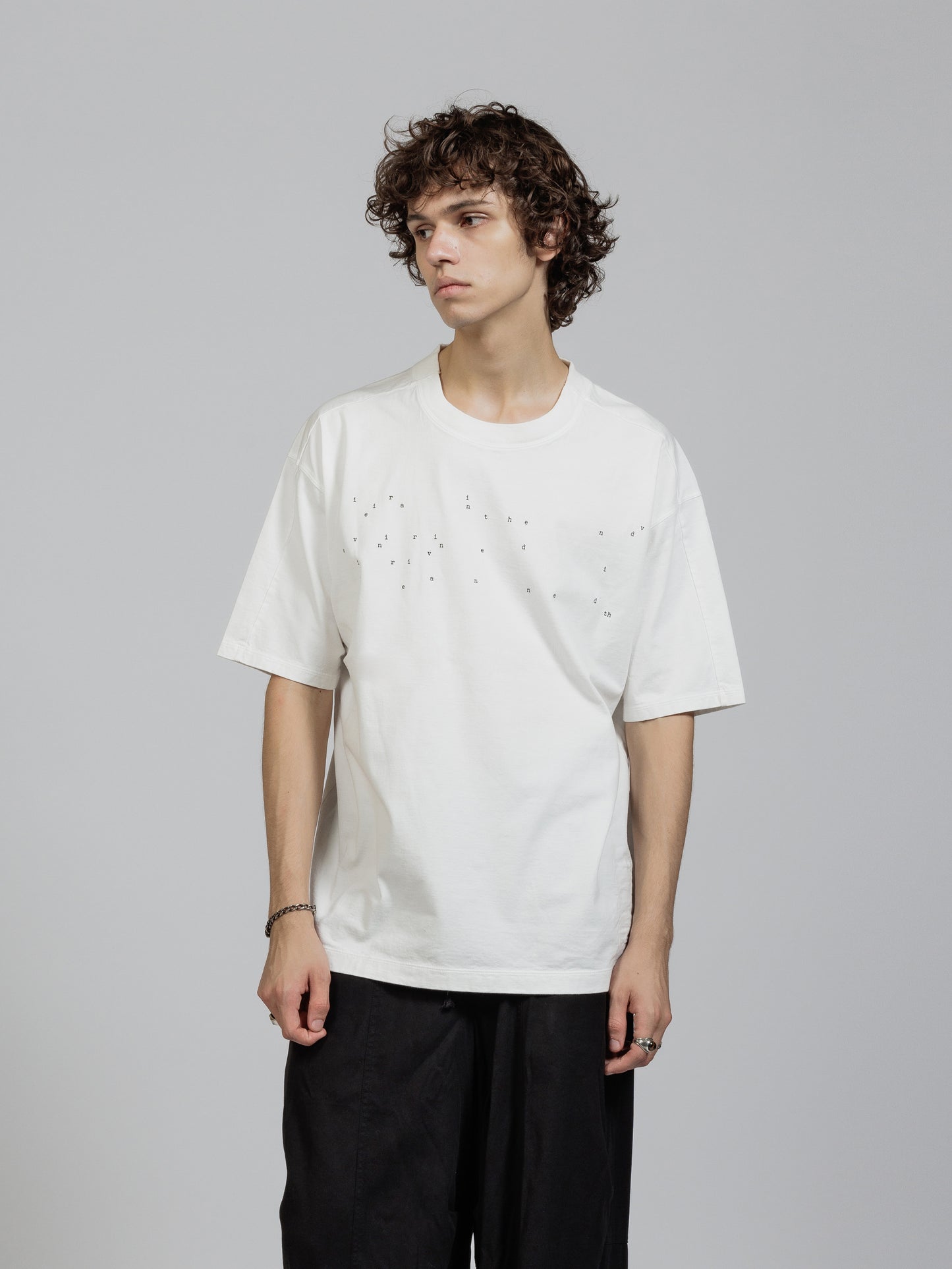 
                  
                    Object dyed letter printed T-shirt
                  
                