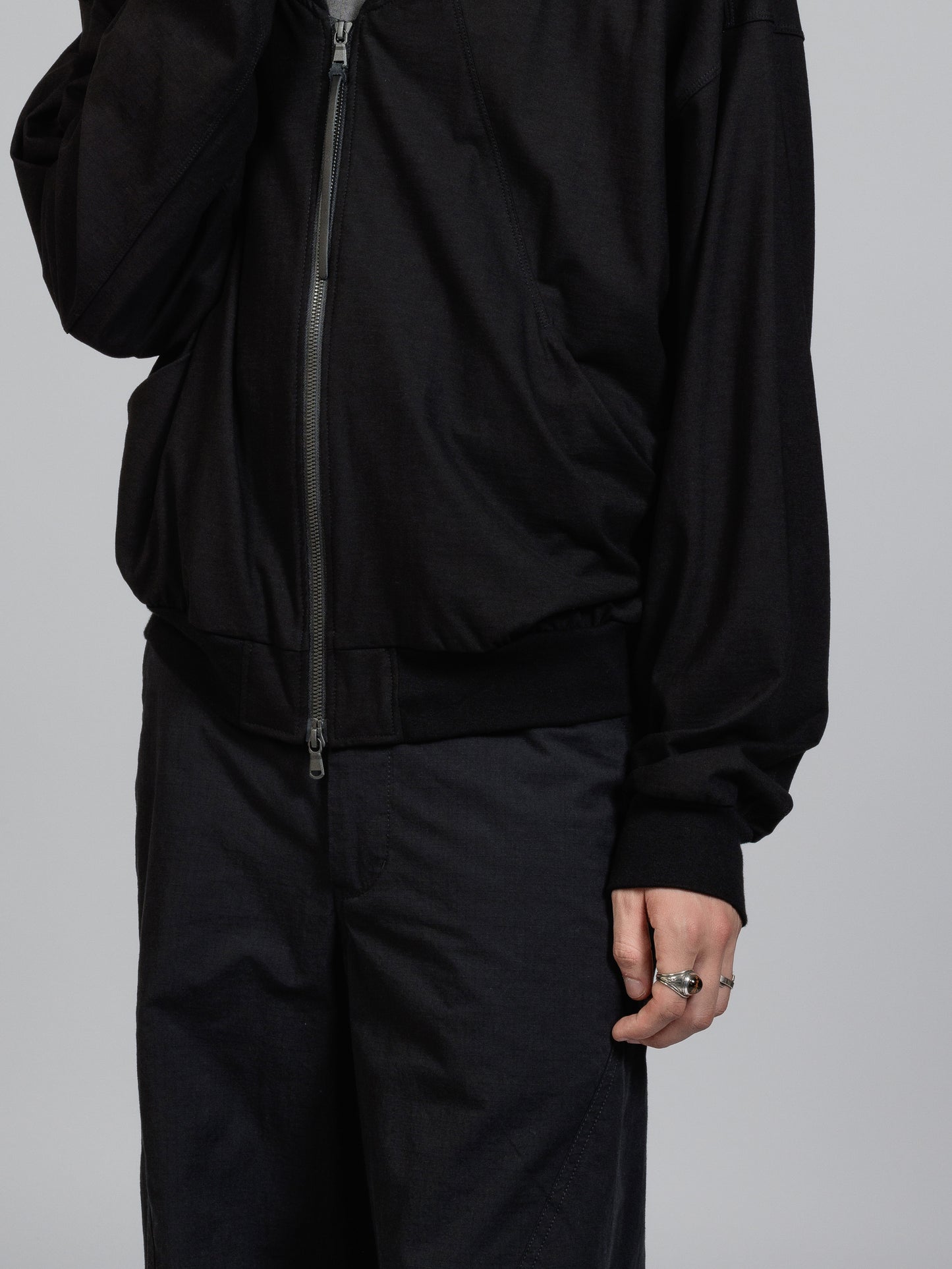 
                  
                    Cotton jersey zip-up jacket
                  
                