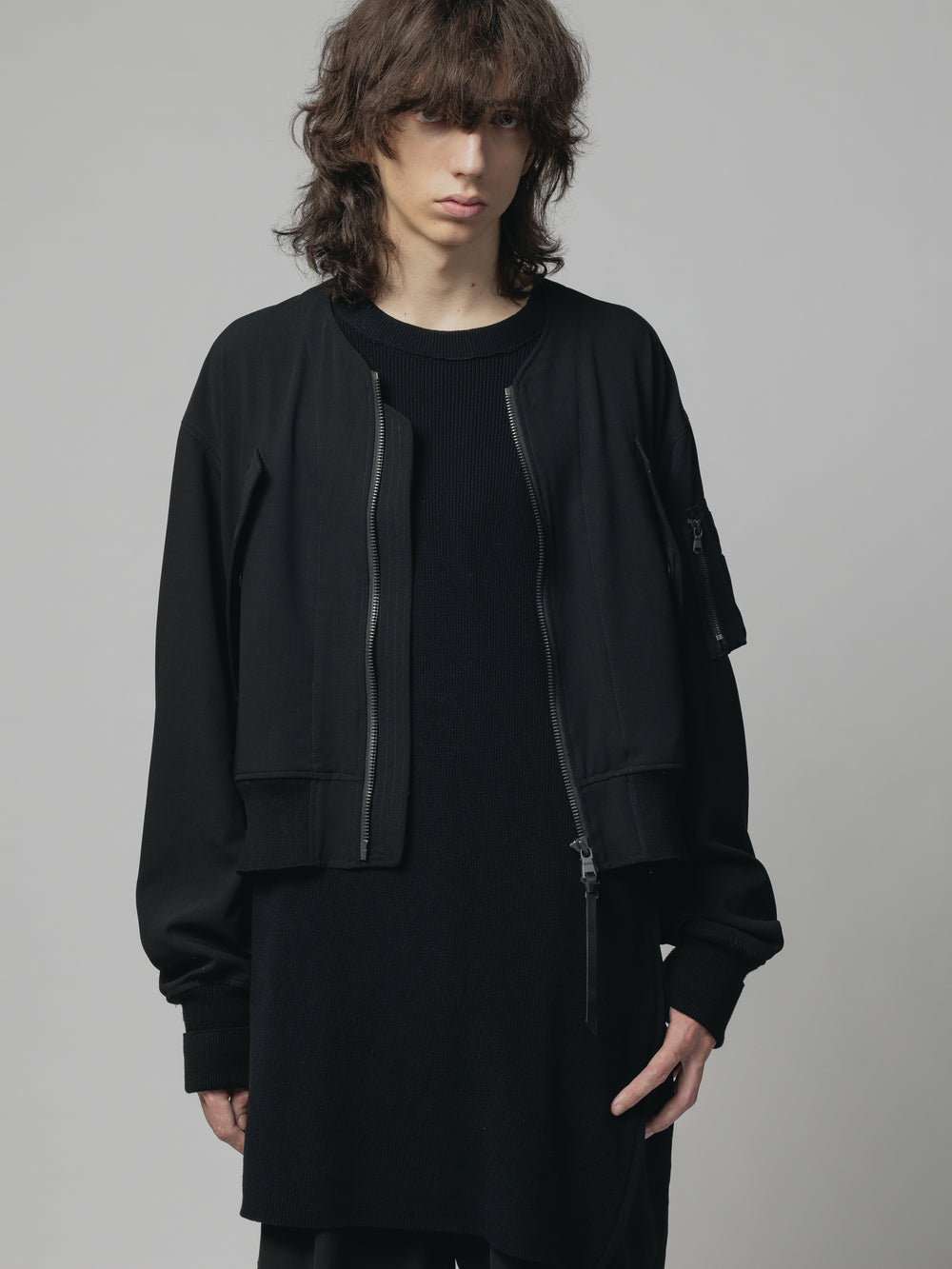 THE VIRIDI-ANNE（ザ ヴィリディアン） TVA 24SS BLACK WOOL BOMBER 